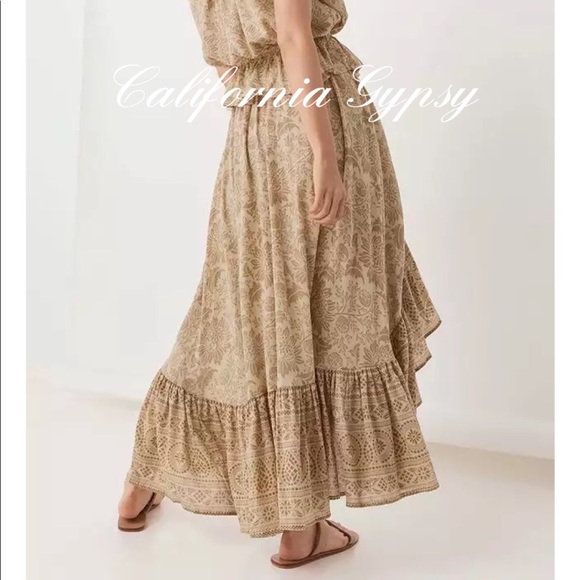 Gypsy Boho Western Ruched Tassel Skirt - Picture 11 of 15